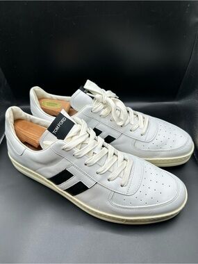 Tom Ford  White Leather Sneakers EU45